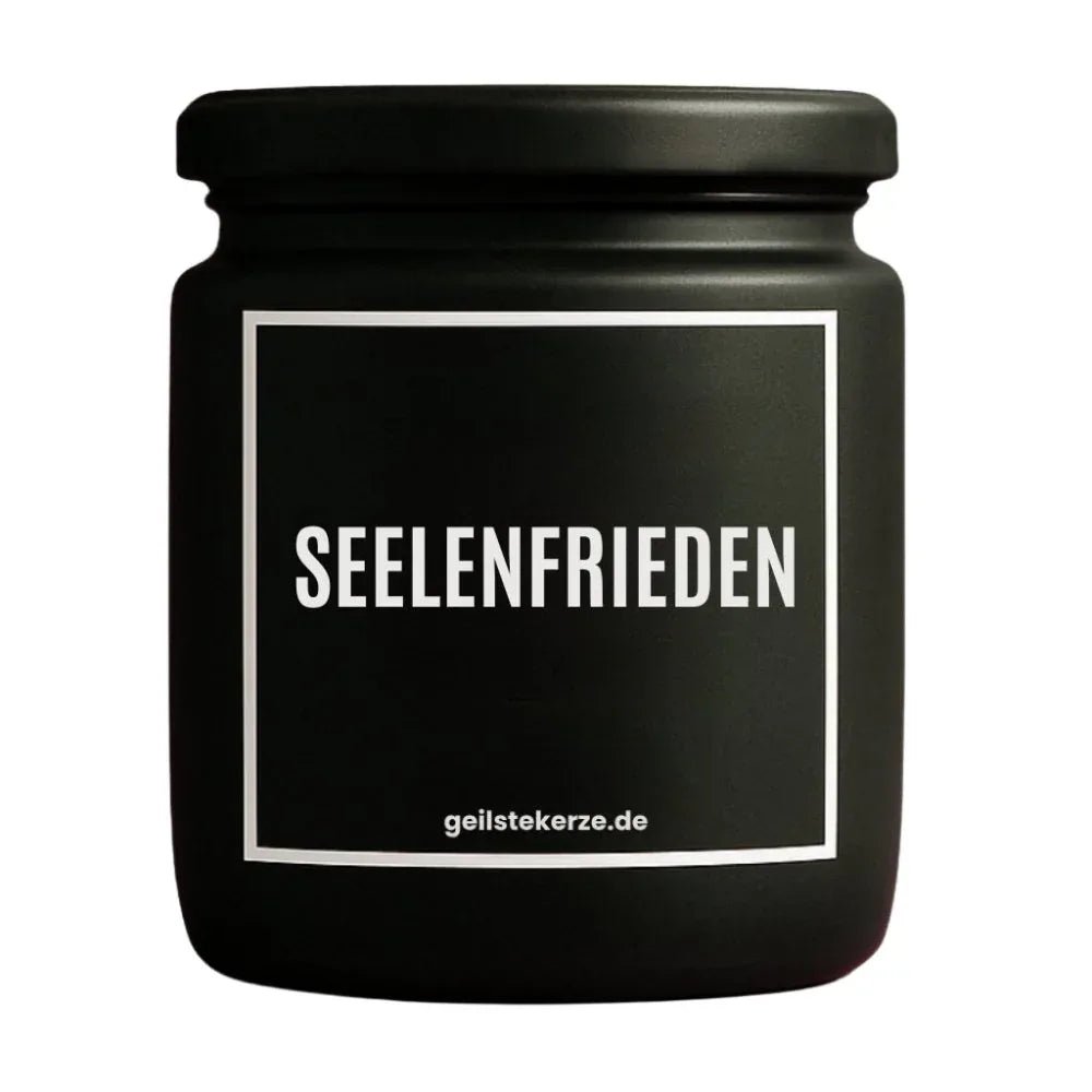 Vegane Bio-Kerze mit Spruch – SEELENFRIEDEN