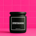 Vegane Bio-Kerze mit Spruch – SPORTSKANONE