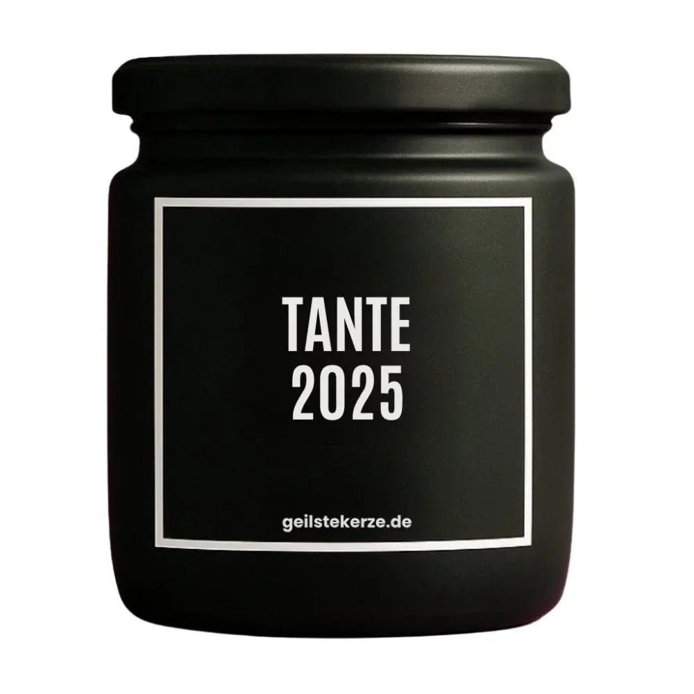 Vegane Bio-Kerze mit Spruch – TANTE 2025