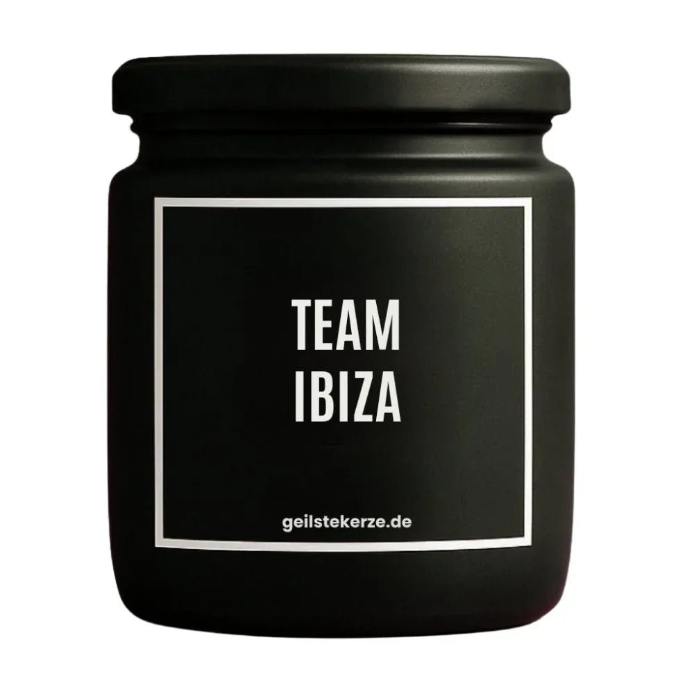 Vegane Bio-Kerze mit Spruch – TEAM IBIZA