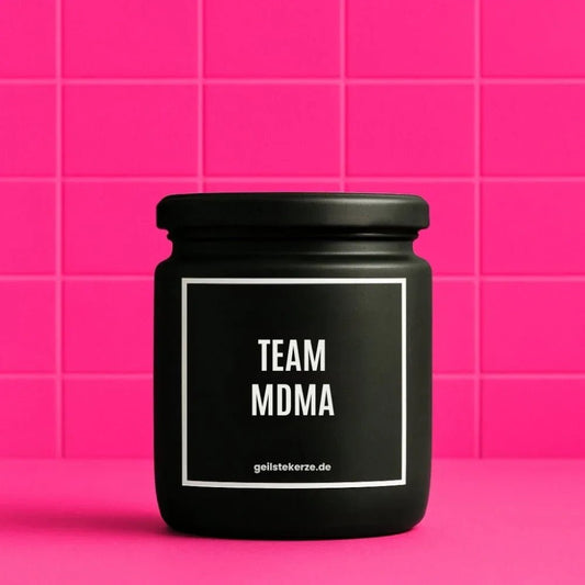 Vegane Bio-Kerze mit Spruch – TEAM MDMA