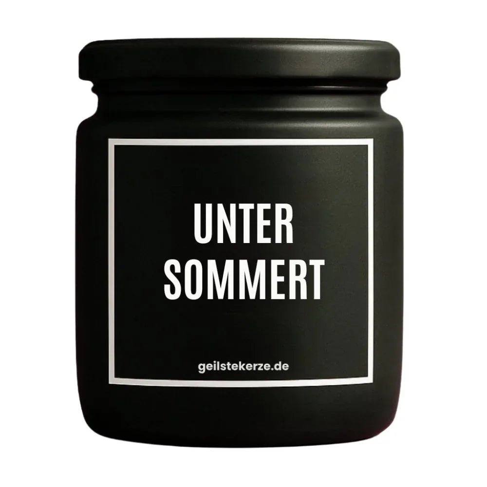 Vegane Bio-Kerze mit Spruch – UNTERSOMMERT