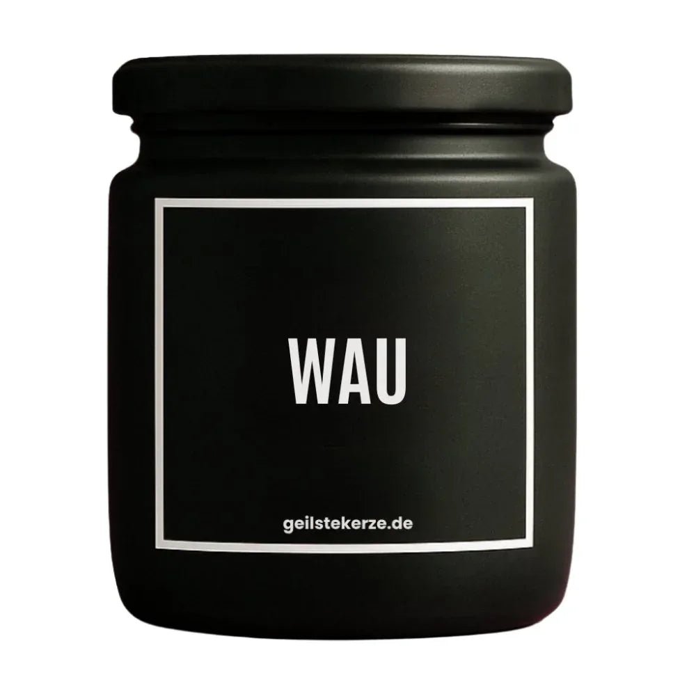 Vegane Bio-Kerze mit Spruch – WAU